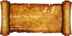 Labáth Judit névjegykártya